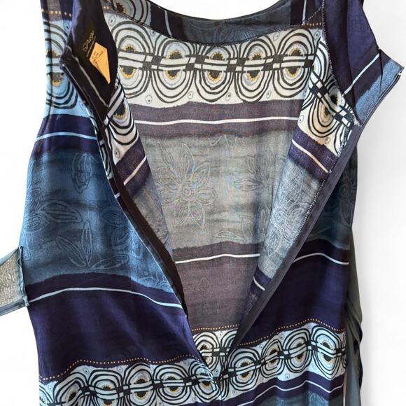 90s vintage boho blue striped maxi dress - Picture 6 of 8